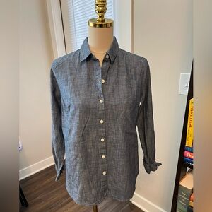 Banana Republic Dark Blue Classic Fit Button-Down Shirt